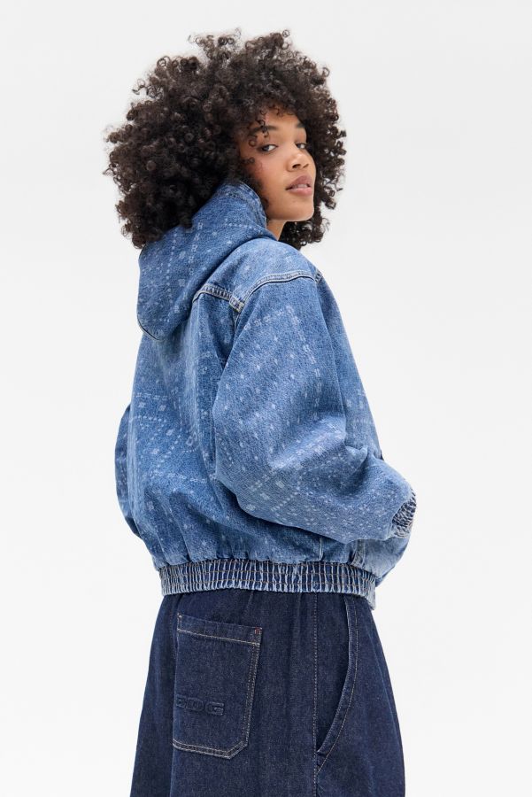 Slide View: 4: BGD Daria Bandana Print Denim Jacket