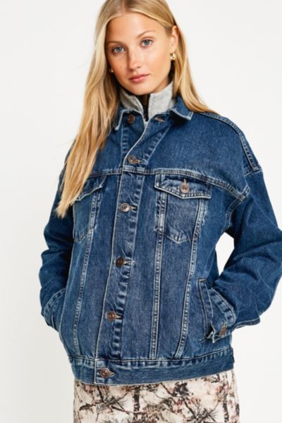 BDG Dark Wash Western Denim Trucker Jacket | Urban Outfitters UK