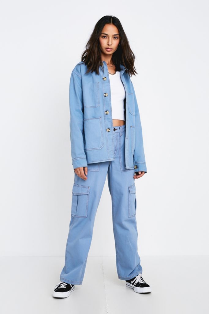 BDG Blue Longline Utility Jacket | Urban Outfitters UK