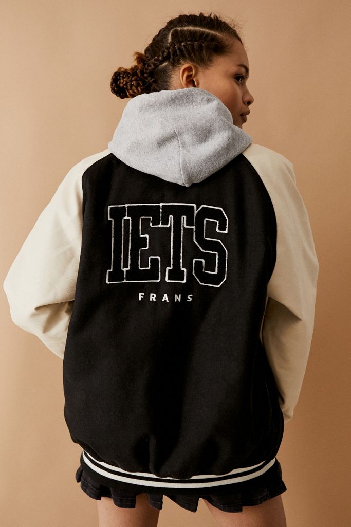 iets frans... Black & Beige Varsity Letter Jacket Urban Outfitters FR