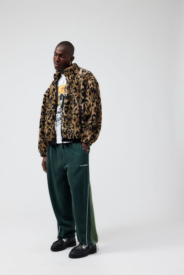 Slide View: 6: BDG Olive Leopard Print Fleece