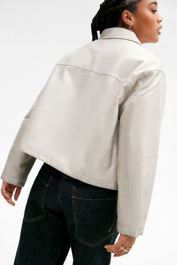 Slide View: 5: BDG Boxy Dex Faux Leather Jacket