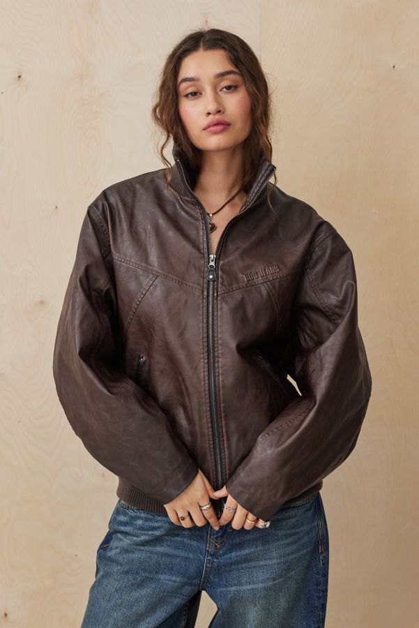 Vista diapositiva: 1: Giacca Bomber in Ecopelle BDG Frances