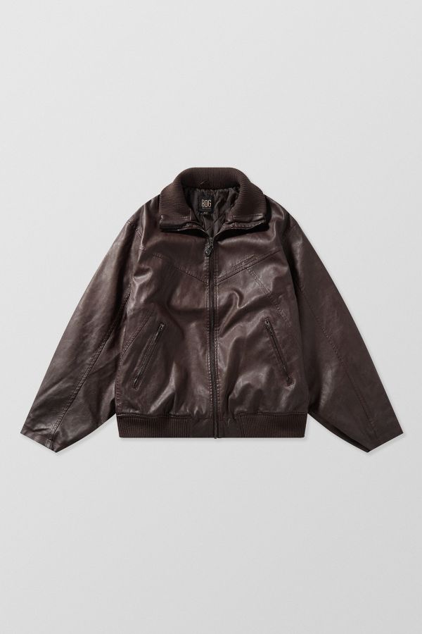 Vista diapositiva: 7: BDG Frances Faux Leather Bomber Jacket