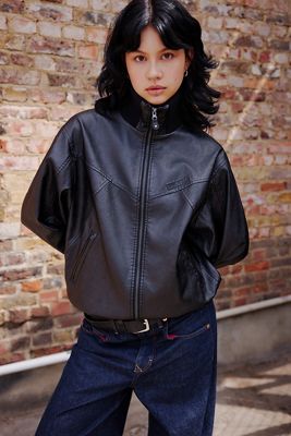 Veste bomber sans rembourrage en similicuir Frances BDG