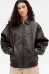 Thumbnail View 3: BDG Fran Faux Leather Bomber Jacket