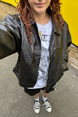BDG Luca Shrunken Faux Leather Jacket