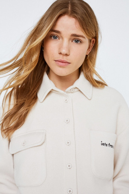iets frans cropped fleece overshirt