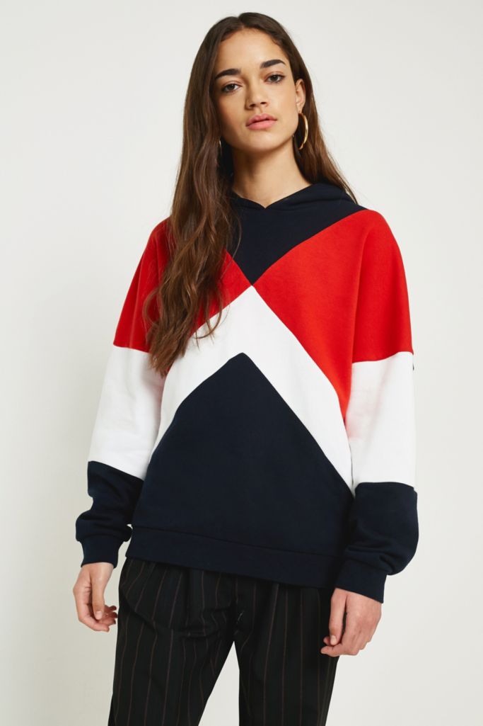 UO Colour-Blocked Harlequin Hoodie | Urban Outfitters UK