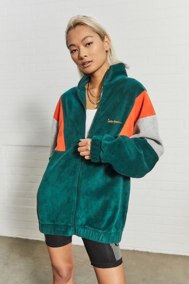 iets frans... Panelled Zip-Through Fleece | Urban Outfitters UK