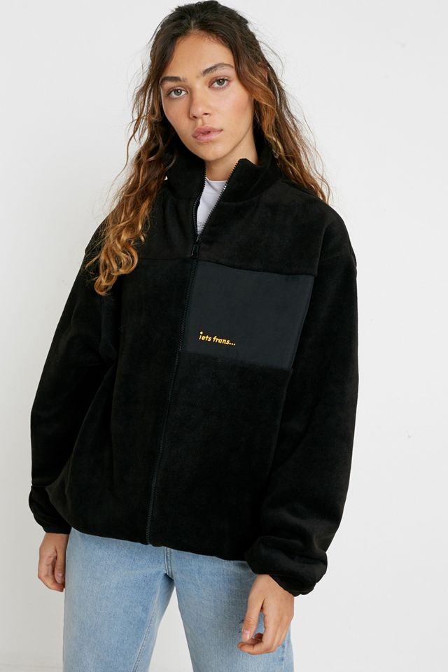 iets frans... Nylon Panel Fleece Track Jacket | Urban Outfitters UK