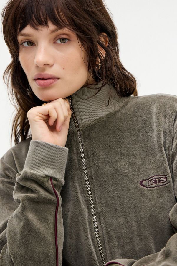 Vista de diapositivas: 1: iets frans... Khaki Harri Piped Velour Track Top