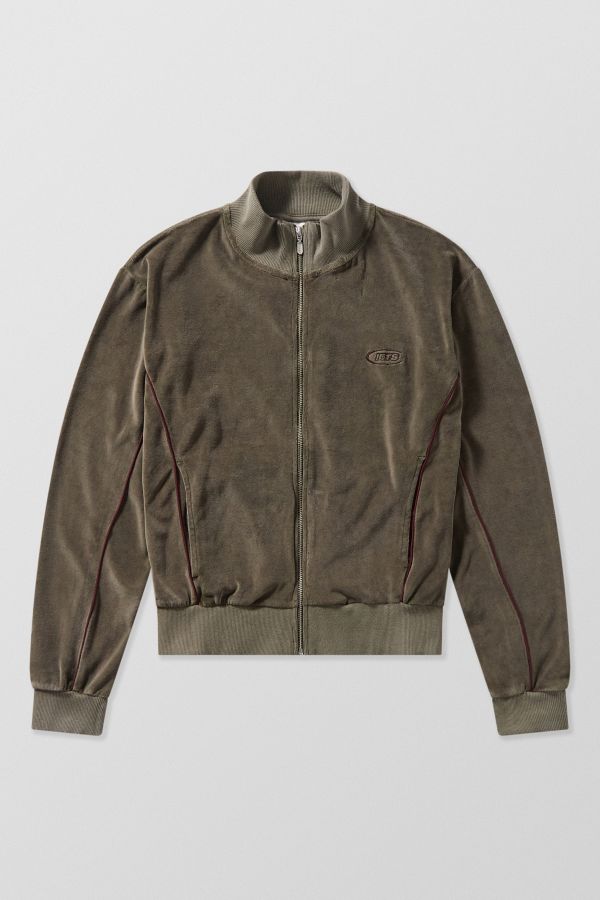 Vista de diapositivas: 7: iets frans... Khaki Harri Piped Velour Track Top