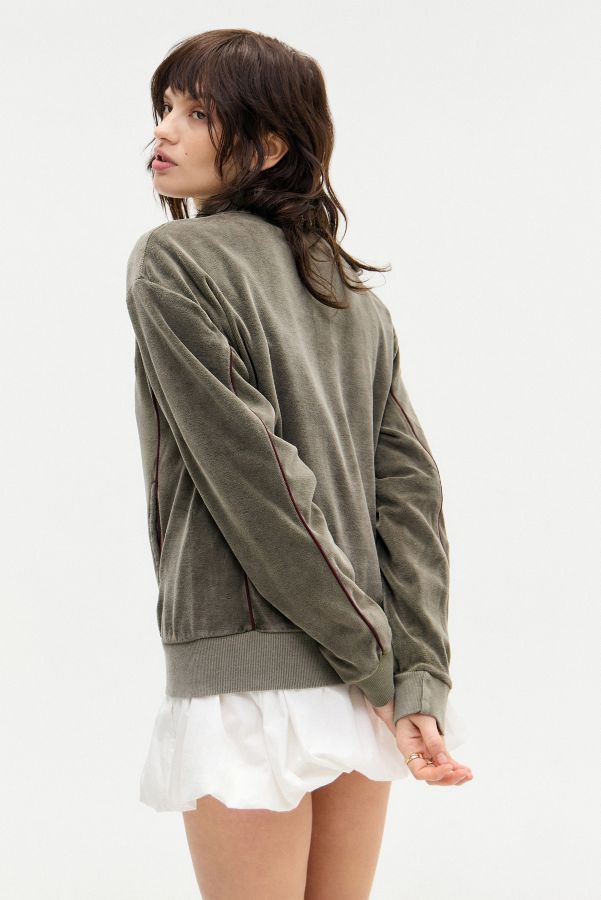 Vista de diapositivas: 4: iets frans... Khaki Harri Piped Velour Track Top