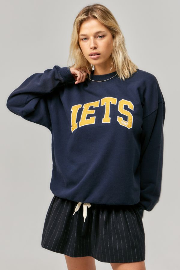 Vista de diapositivas: 1: iets frans... Applique College Sweatshirt