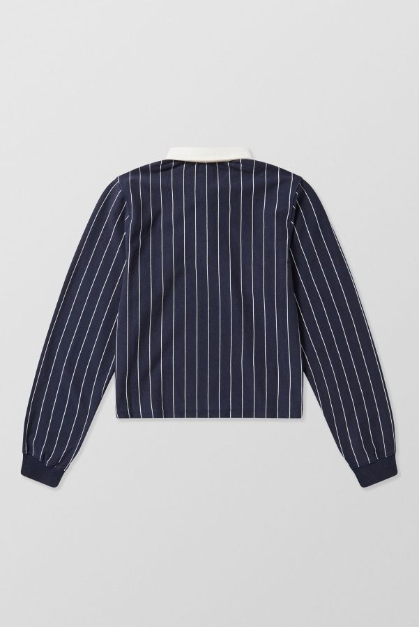 Slide View: 9: iets frans... Pinstripe Boxy Rugby Top