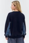 Thumbnail View 4: iets frans... Marineblau Sweatshirt mit Paspeln