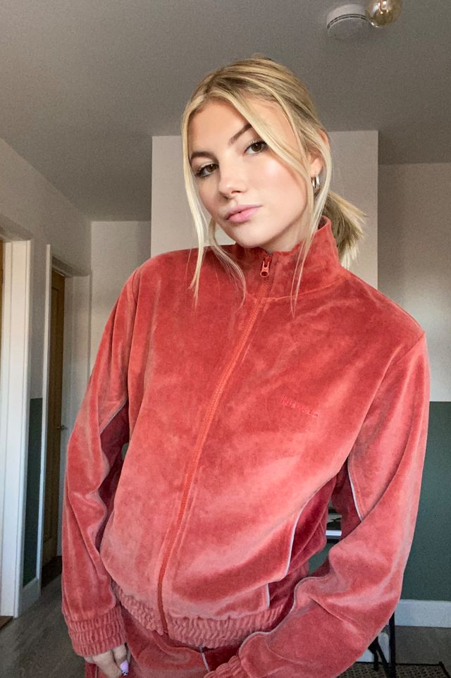iets frans... Panelled Velour Zip Sweatshirt | Urban Outfitters UK