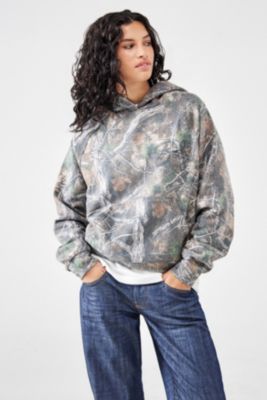 Sweat à capuche raglan camouflage BDG