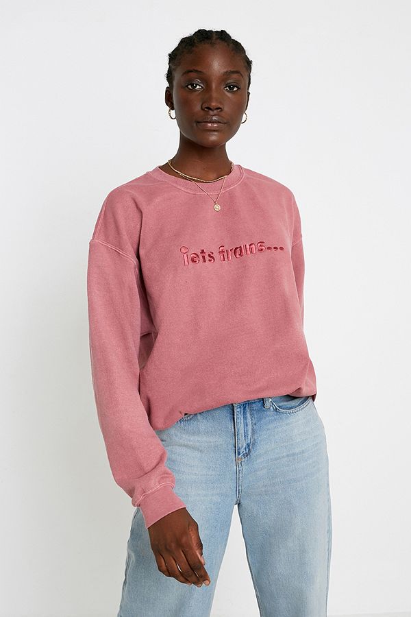 iets frans... Pink Crew Neck Sweatshirt | Urban Outfitters UK