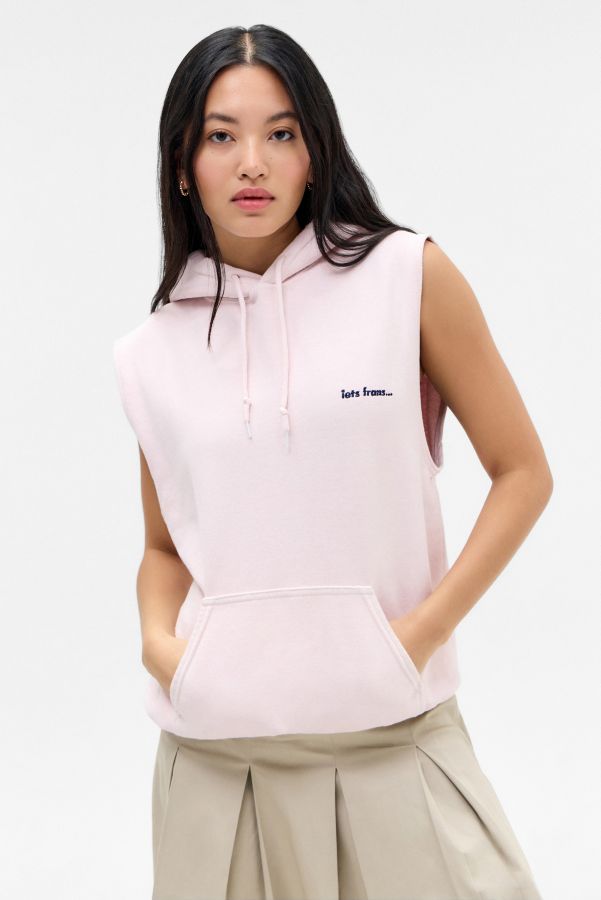 Vista de diapositivas: 1: iets frans... Sudadera con Capucha Rosa Recortada