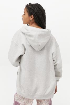 grey zip through hoodie