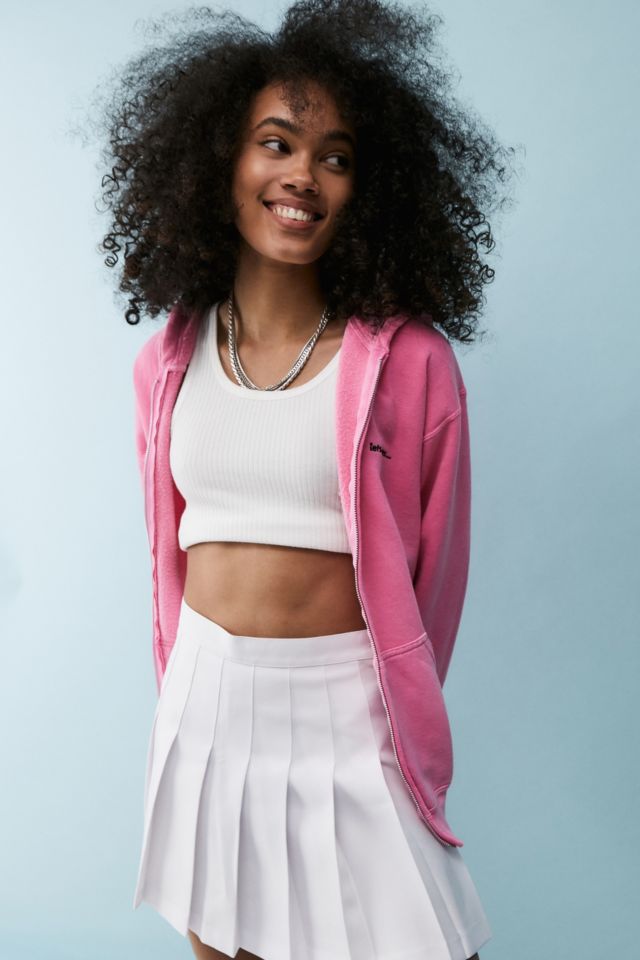 iets frans... Zip-Through Pink Hoodie | Urban Outfitters UK