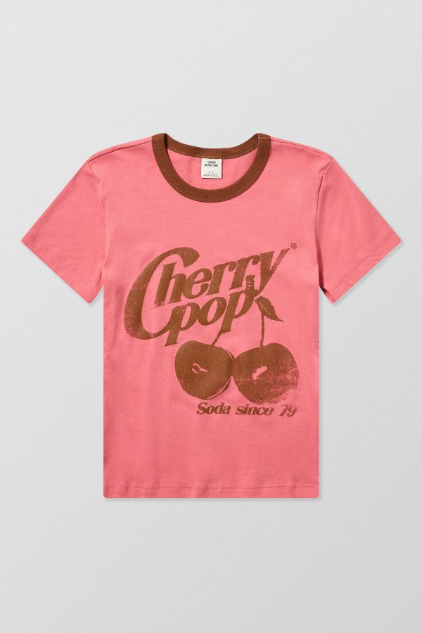 Slide View: 5: UO Kirsch Pop Ringerrücken Baby T-Shirt