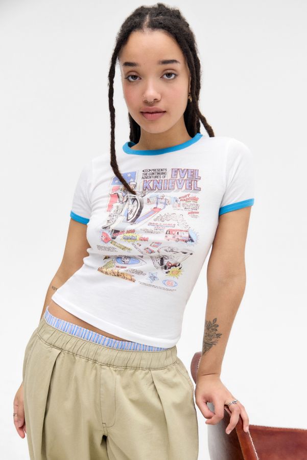 Slide View: 2: UO Evil Knievel Ringer Baby T-Shirt