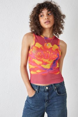 UO Orange Bloom Tank Top 