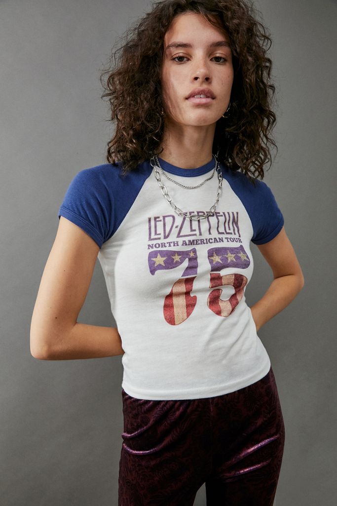 UO Led Zeppelin Baby Tee Urban Outfitters UK