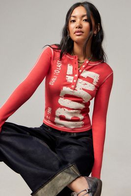 BDG Print Henley Top