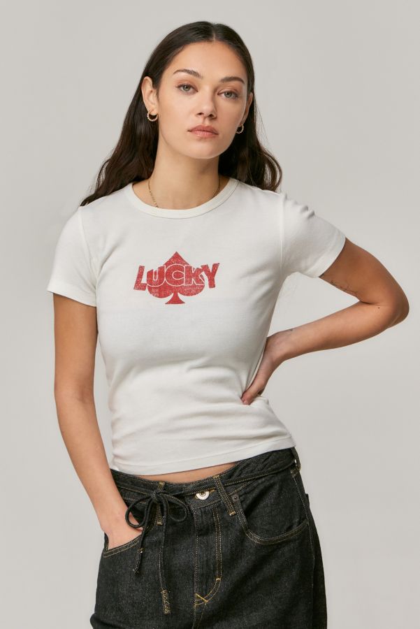 Slide View: 1: UO Lucky Spade Baby T-Shirt