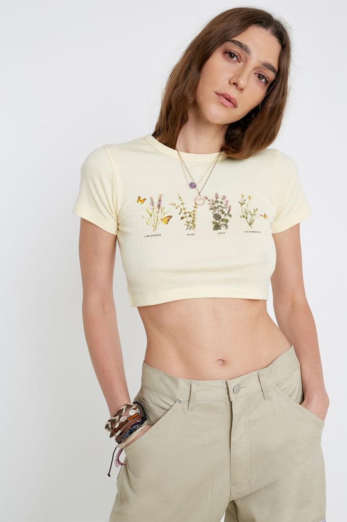 UO Herbs Crop Baby TShirt Urban Outfitters UK