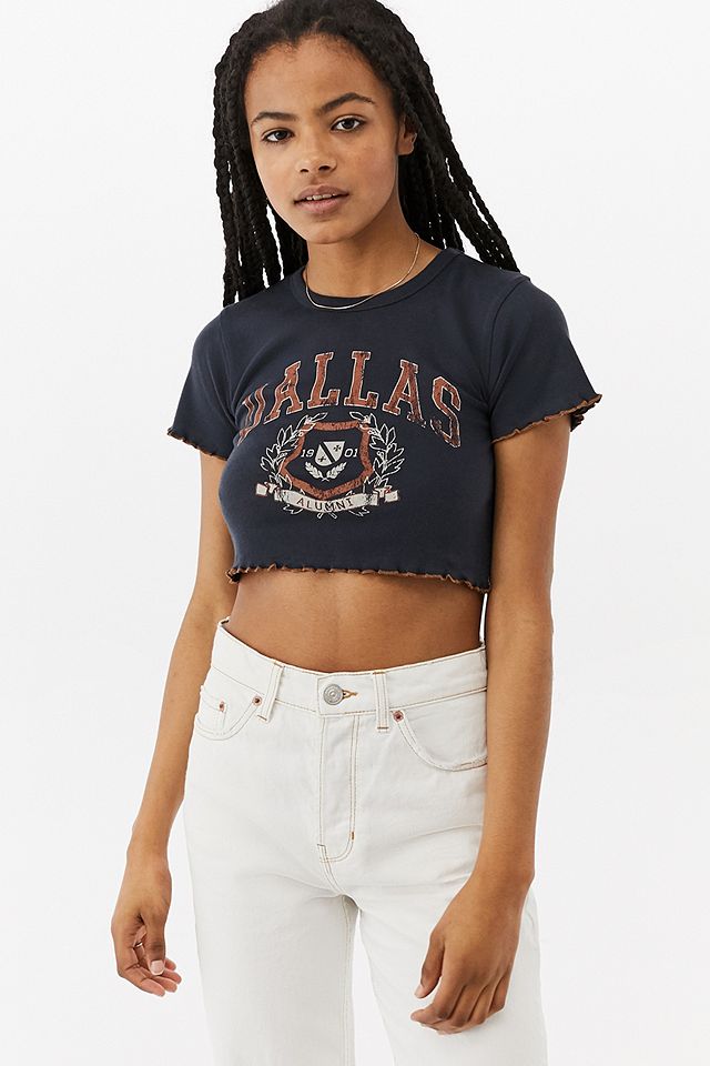 UO Dallas Lettuce Edge Baby T-Shirt | Urban Outfitters UK