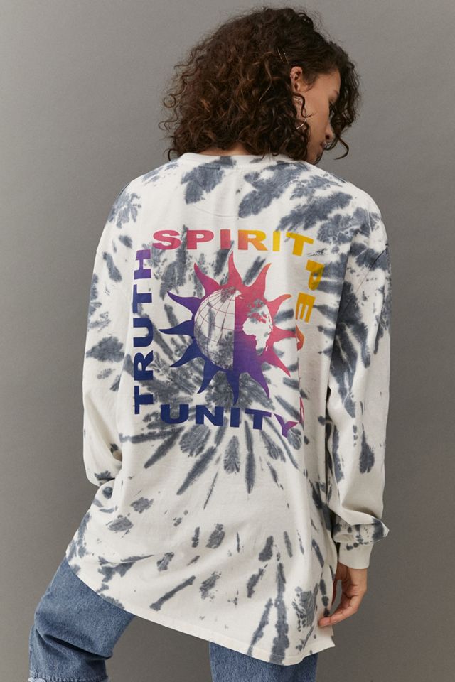UO Long-Sleeve Tie-Dye Spirit Skate T-Shirt | Urban Outfitters UK