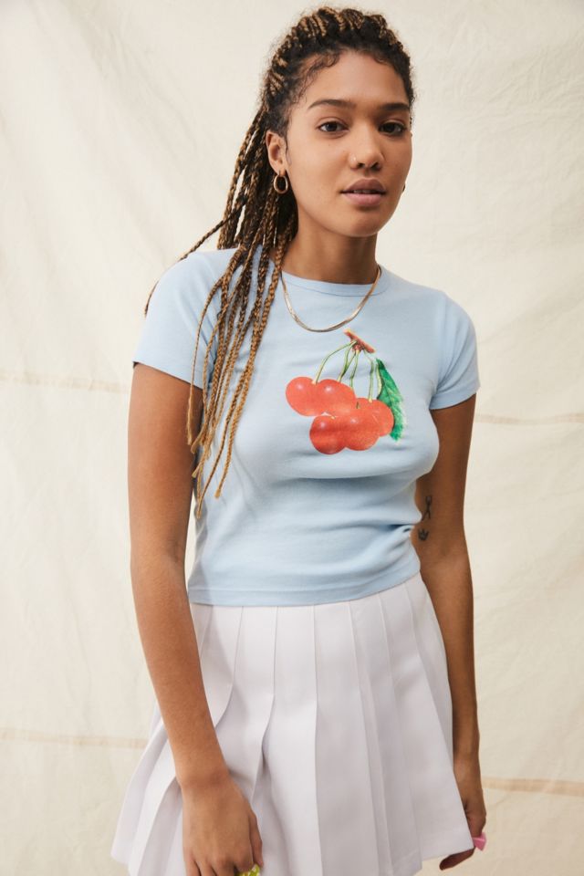 UO Cherry Graphic Baby T-Shirt | Urban Outfitters UK