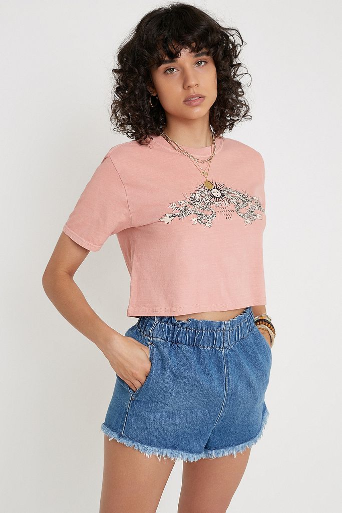 UO The Universe Sees All Cropped T-Shirt | Urban Outfitters UK