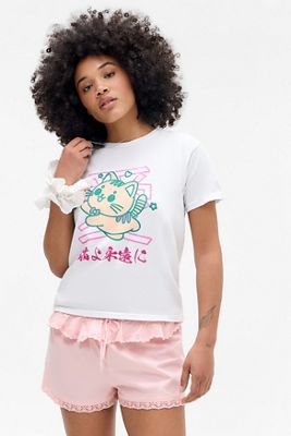 UO Anime Kitten Relaxed T-Shirt