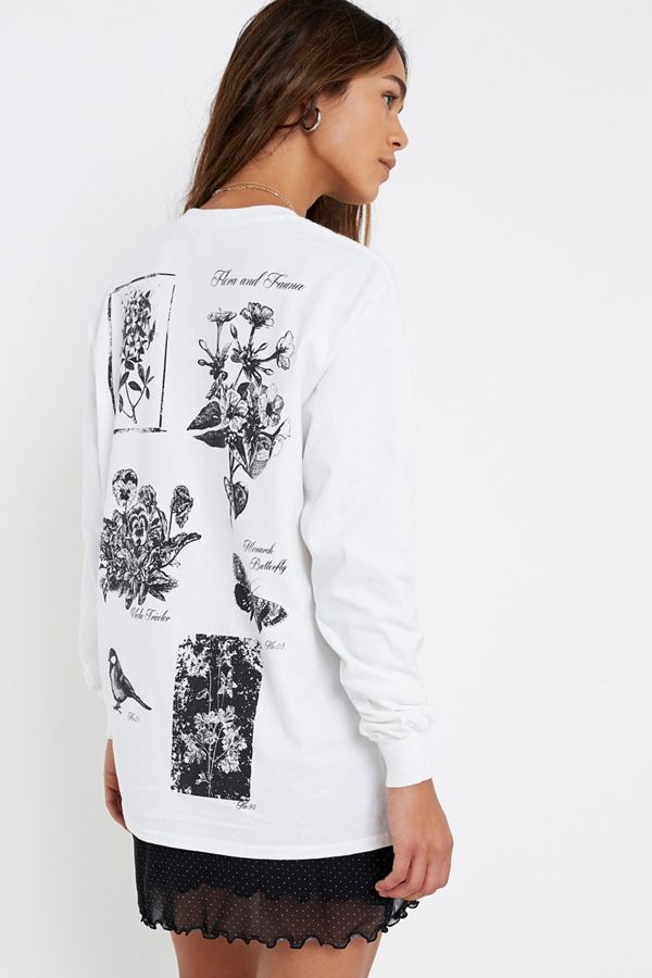 UO Floral LongSleeve Skate TShirt Urban Outfitters UK