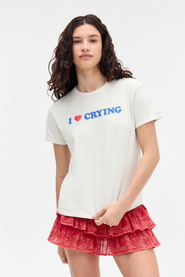 Slide View: 1: UO I Love Crying T-shirt