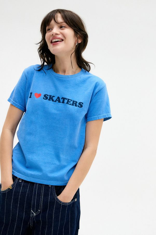 Slide View: 2: J'aime Le T-Shirt Décontracté Skateurs