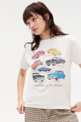 Camiseta Holgada UO con Gráfico de Coche Vintage