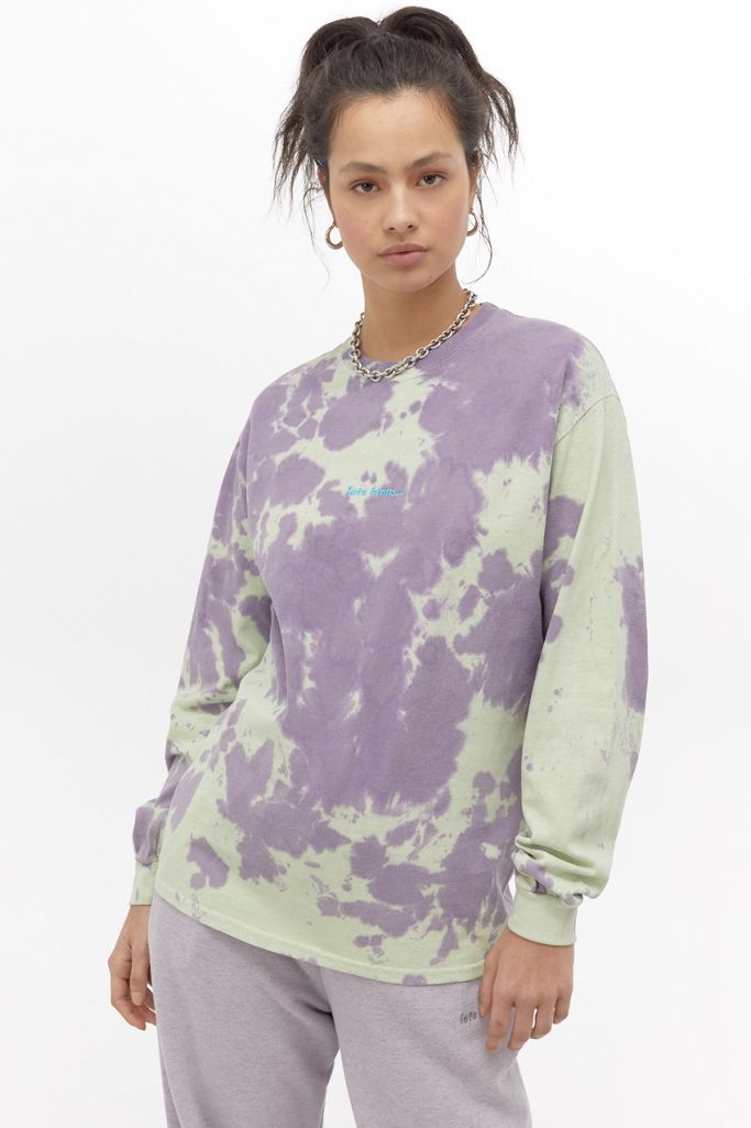 iets frans... Green Tie-Dye Long-Sleeve Skate T-Shirt | Urban Outfitters UK