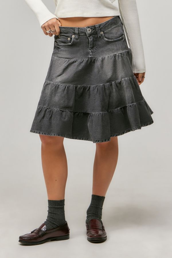 Slide View: 1: BDG Sienna Prairie Midi Skirt