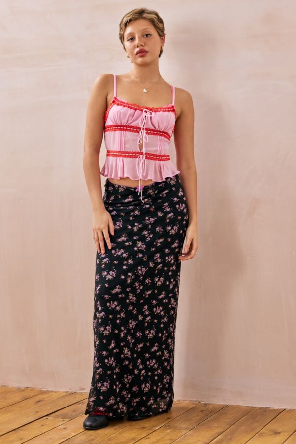 Vista diapositiva: 2: UO Ditsy Maxi gonna in maglia floreale