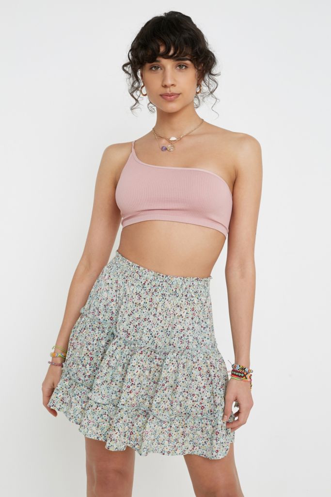 UO Maisie Floral Tiered Mini Skirt | Urban Outfitters UK