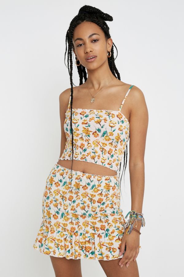 UO Nikita Floral Mini Skirt | Urban Outfitters UK