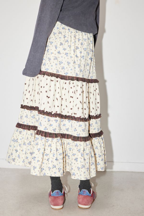 Slide View: 5: Urban Outfitters x TuftLuck Tiered Maxi Skirt