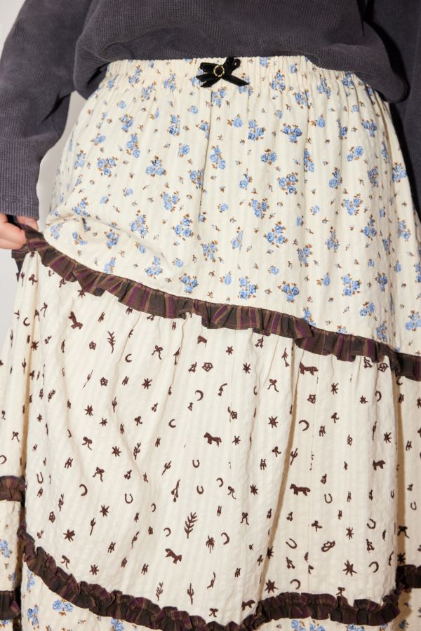 Slide View: 6: Urban Outfitters x TuftLuck Tiered Maxi Skirt